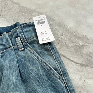 NWT Hollister High-rise Mom Shorts Size 0 Paper Bag Top